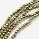 thumbnail image 1 of Round Non-magnetic Synthetic Hematite Beads Strands Imitation Pyrite Faceted Antique Bronze Plated 3mm Hole: 0.5mm about 132pcs/strand 16 inch, 1 of 3