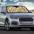 thumbnail image 4 of FOR U DESIGNS Cow Print Windshield Car Sun Shade Sunflowers Car Sunshade for Car SUV Truck Vehicle Blocks Sun Glare UV and Heat Universal Fit Auto Interior Accessories, 4 of 5