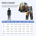 thumbnail image 4 of Lsque Cool Cat Driving Sunset Pattern Long Sleeve Pajama Set for Men - Soft 2-Piece Sleepwear and Loungewear Set with Pockets, Comfy Nightwear-Large, 4 of 7
