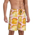 thumbnail image 2 of Honeii Tasty Toasts Print Men's Pajama Sleepwear Shorts - a comfy pajama bottom and lounge short for Relaxed Home Wear-X-Large, 2 of 6