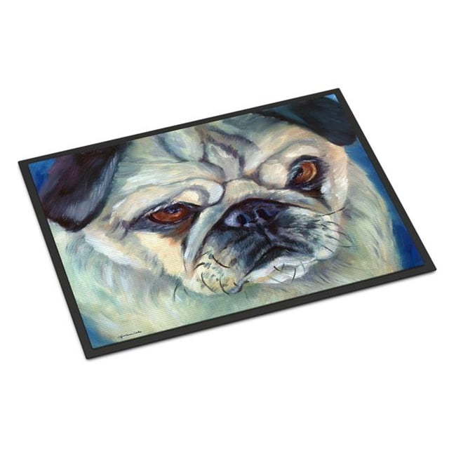 Carolines Treasures 7422JMAT Tapis Intérieur Ou Extérieur 24 x 36 Po. Pug en Pensée