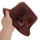 thumbnail image 5 of BESTYASH Sombrero Femenino De Lino Café Transpirable Con Ancha Para Uso En Vacaciones Y Viajes, 5 of 6