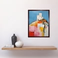 thumbnail image 2 of House on the Hill Oil Painting Abstract Geometric Patchwork Palette Knife Pastel Colour Rural Landscape Art Print Framed Poster Wall Decor 12x16 inch, 2 of 5