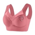thumbnail image 3 of Bmisegm Ladies Wireless Lace Bralette Daily Comfort Plus Size Adjustable Design for Enhanced Support and Shape Brick Red L, 3 of 3