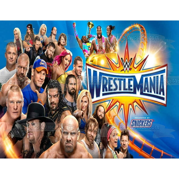 Wwe World Wrestling Entertainment Wrestle Mania Randy Orton Bray Wyatt Roman Reigns Edible Cake Topper Image Abpidv2 Walmart Com