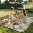 thumbnail image 4 of Sage Green Botanical Outdoor Rug for Patio/Deck/Porch, Non-Slip Large Area Rug 5 x 7 Ft, Spring Floral Summer Botanical Vintage Indoor Outdoor Rugs Washable Area Rugs, Camping Rug Carpet Runner, 4 of 8