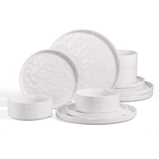 Elle Amelie 16 Piece Round Dinnerware Set, White