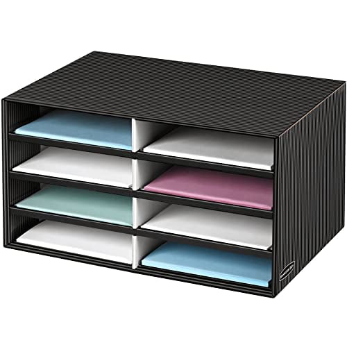 Bankers Box Literature Sorter, 8-Compartment, Black photo 4