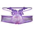 thumbnail image 2 of Calzoncillos Flores Mujeres T-back Bragas Ropa Interior Señoras Ropa Para Club Fiesta Citas Deshierbe Púrpura Soledad Ropa interior para mujeres, 2 of 9