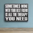 thumbnail image 6 of JennyGems Wine and Friends Gifts, Sometimes Wine With Your Best Friend Is All the Therapy You Need, Best Friend Wine Gifts, Funny Friend Gifts, Birthday Gifts for Women, Wine Decor Sign, BFF Gifts, 6 of 9