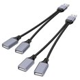 thumbnail image 1 of Divisor USB KAYQINHO 1 entrada a 2 salidas USB 2.0, paquete doble, 1 of 7