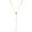 Gold-18", variant on Jewelry 14K Rose Gold Plated Sterling Silver Dainty Rosary Lariat Necklace for Women, Womens Necklaces