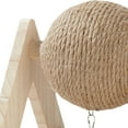 thumbnail image 3 of Rabbit Scratch Toy Ball Bunny Scratcher with Ball Lightweight with Bell Durable Portable Rabbit Sisal Claw of Ball for Kitty Chinchilla Bunnies, 3 of 10