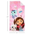 thumbnail image 3 of Gabby's Dollhouse Kids Beach Towel, Cotton Blend, 27x54, Pink, Dreamworks, 3 of 5