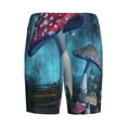 thumbnail image 5 of Easygdp Fantasy Mushrooms Men's Short Pajama Pants, Sleep Shorts, Household Pants, Casual Pants with Pockets - 3X-Large, 5 of 9