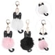 thumbnail image 3 of BRIGHTFUFU 3pcs precioso gato en forma de llavero bolsa colgante colgante llavero de bola peluda, 3 of 7