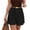 *Black, variant on ClodeEU Women's High Waisted A Line Wide Leg Shorts,Loose Fit Casual Short Black,Womens Plus S