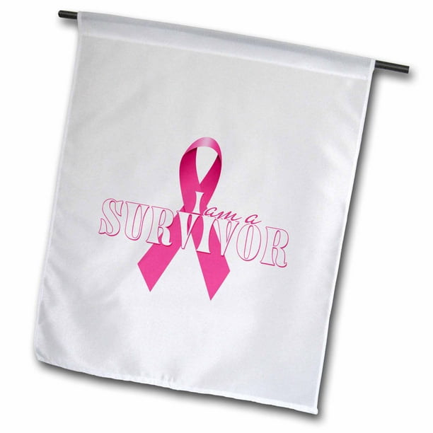3dRose I am a Survivor Pink Ribbon Breast Cancer Awareness - Garden ...