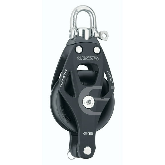 HARKEN Premium Sailing 45mm Single Element Swivel Boat Block w/Becket, 45mm, Part 6231