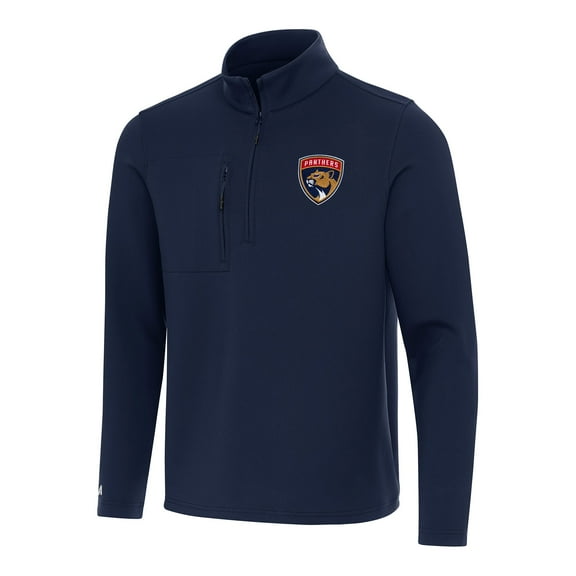 Men's Antigua  Navy Florida Panthers Insider Quarter-Zip Top