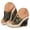 B-Camouflage, variant on Women's Denim Platform Slide Sandals with Double Buckles Comfortable Open Toe Chunky Wedge High Heels Slip on Summer Slides for Vacation Beach (9,Camo)
