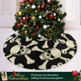 thumbnail image 6 of FMSHPON Evil SkullBones Xmas Christmas Tree Skirt Stand Mat for Holiday Party Decoration Indoor Outdoor 36 inches, 6 of 6