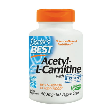 Doctorâs Best Acetyl-L-Carnitine with Biosint Carnitines 500 MG Capsules, 60