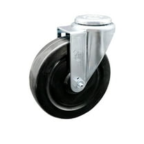5 Inch Hard Rubber Wheel Swivel Bolt Hole Caster Service Caster Brand