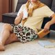 thumbnail image 5 of Balery Leopard Dots Pantalones cortos de pijama de punto de algodón para hombre con cinturilla y bolsillos-Small, 5 of 6