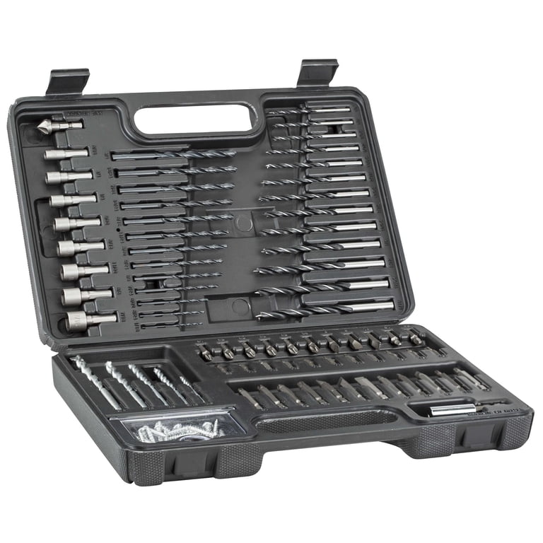 BLACK+DECKER 109-Piece Basic Project Set with Drill Bits, Nut