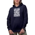 thumbnail image 2 of I Don't Need to Get a Life, Games Have Lots of Lives, Gamer, Navy Blue Hooded Sweatshirt or Hoodie, XL, 2 of 5