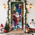 thumbnail image 1 of Decoración de la cubierta de la puerta navideña 6,66x2,99 ft - Fondo para la fiesta navideña de entrega de regalos de Papá Noel para puerta interior exterior, 1 of 6