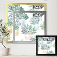 thumbnail image 4 of Designart 'Pastel Toned Succulent Housplants in Flowerpots' Traditional Framed Art Print, 4 of 4