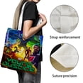 thumbnail image 3 of Young Justice Bolso de tela con estampado de lienzo para mujer, bolsa de compras reutilizable y estética, con cremallera interior, regalo para mujer, 35 × 40 cm., 3 of 6