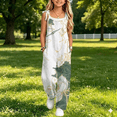 thumbnail image 2 of Coerni Lightweight Harems Jumpsuits for Girls Fashion Boho Floral Printed Rompers Summer Casual Suspender Overalls Beach Vacation, 2 of 4
