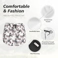thumbnail image 6 of Lsque Bird Printed Women's Running Shorts with Liner Pockets,Elastic Quick Dry Workout Athletic Gym Yoga Shorts,Womens High Waist Shorts-Medium, 6 of 9
