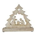 thumbnail image 3 of VHC Brands Manger Nativity Scene Wooden Figurine 8x7x2, 3 of 3