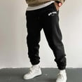 thumbnail image 2 of oqasdz Pants for Men Elastic Waist Fall Winter High Street Fashion Leisure Loose Sports Outdoor Running Sweat Pants Casual Versatile Dailywear, 2 of 4