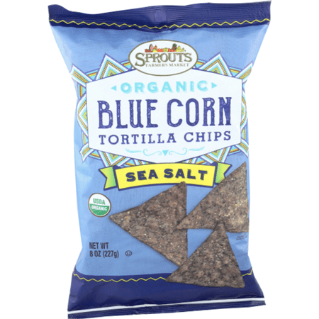 Sprouts Organic Sea Salt Blue Corn Tortilla Chips, 8