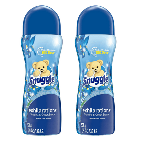 Snuggle Exhilarations Laundry Scent Booster Beads, Blue Iris Ocean Breeze, 19 Ounce (2 Pack)