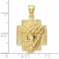 thumbnail image 3 of 10K Yellow Gold Polished 2-D Large Jesus Head With Crown Pendant Made In Peru -Jewelry By Sweet Pea, 3 of 6