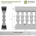 thumbnail image 2 of Ekena Millwork 32"H x 16'L Fiberthane Avalon Unassembled Balustrade Railing Kit, Style N (6 7/8" On-Center Spacing to Pass 4" Sphere Code), 2 of 6