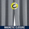 thumbnail image 5 of Sun Zero Dresden 2-pack Slub Detail Magnetic Closure 100% Blackout Grommet Curtain Panel Pair, 37"W x 63"L, Denim Blue, 5 of 8