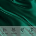 thumbnail image 2 of Lorviah 2 Pack Satin Pillowcases - Ultra Soft Cooling 20"x40" Pillow Cases for Hair & Skin, Hypoallergenic - Envelope Closure - King Size - Dark Green, 2 of 5