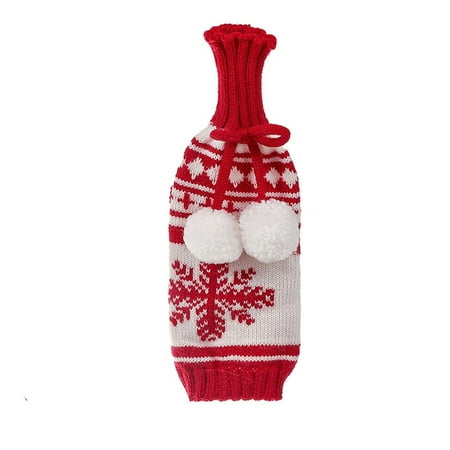 

Santa Snowman Christmas Tree Bottle Cover Knitted Bottle Cover