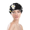 thumbnail image 3 of Kdxio Daisies Flowers Print Shower Cap for Women,Elastic and Reusable,Double Waterproof Layers Bathing Hat, 3 of 9