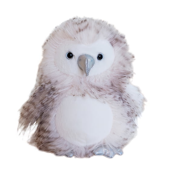 Owl Realistic Stuffed Animal Toy, Soft Cute Long Haired Owl Plush Toy Accompany Sleeping Dolls Birthday Gift