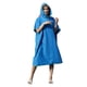 thumbnail image 5 of Qarigey Albornoz de repuesto de secado rápido a prueba de viento de manga corta para hombres y mujeres con capucha de Color sólido para playa Pijama Azul, 5 of 6
