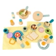 thumbnail image 1 of Wooden Play Food Set, Wooden Kitchen Utensils Play Set Simulated Scene Role Playing Bright Color   for Kids, 1 of 7
