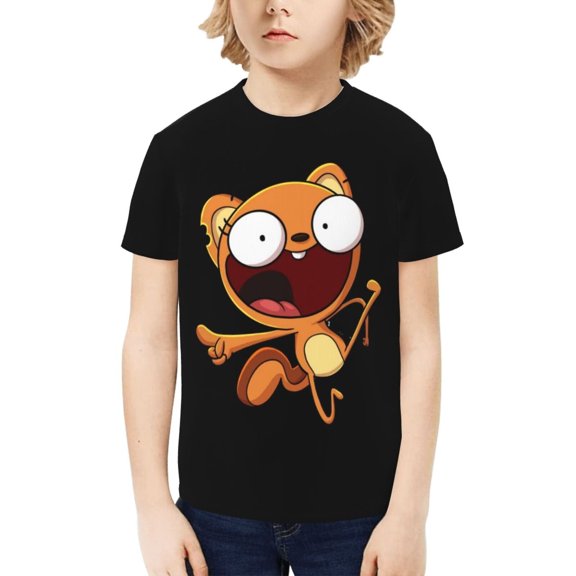 Teenage T-Shirt Kids 3D Print Graphic Shirts Summer Round Neck Short Sleeve Funny Cartoon Casual Top Tees for Youth Boys Girls